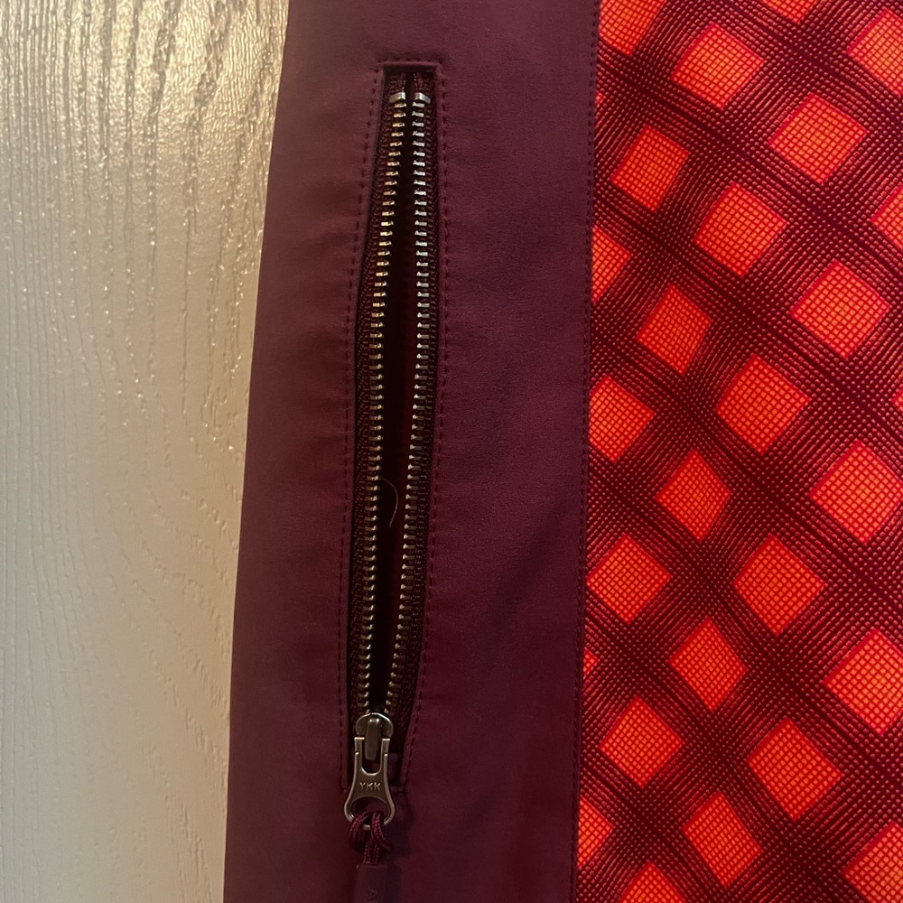 Annika Cutter & Buck Golf Tennis Skort Maroon Orange Virginia Tech Colors Size 8 - Picture 2 of 9